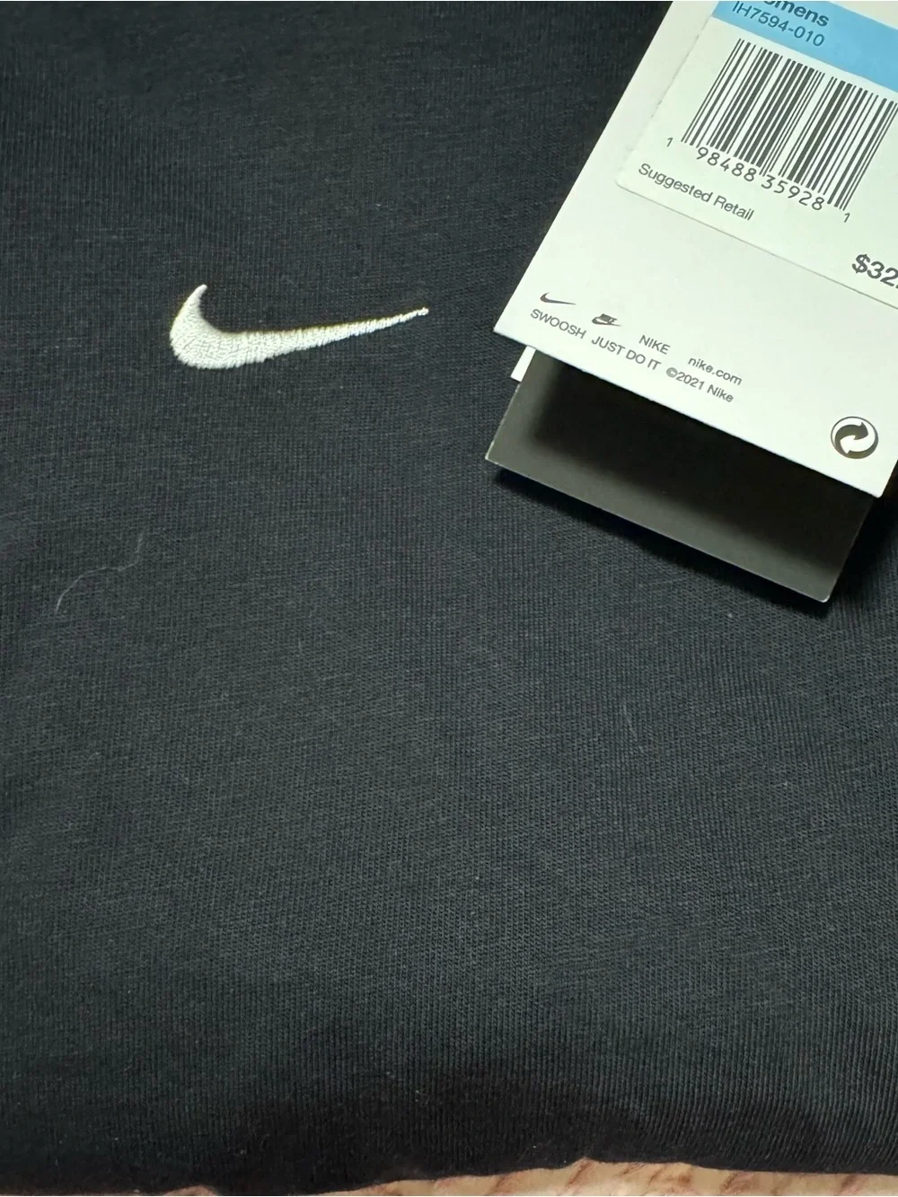 Women's Nike Sportswear Loose Short Sleeve Cropped T-Shirt Nike BLK NWT Size M